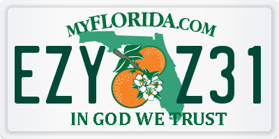 FL license plate EZYZ31