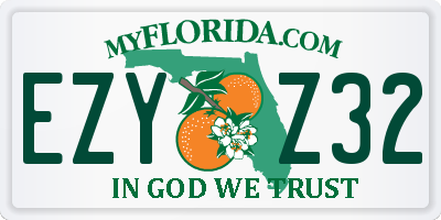 FL license plate EZYZ32