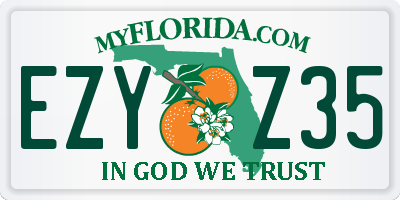 FL license plate EZYZ35