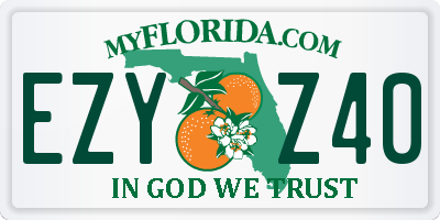 FL license plate EZYZ40