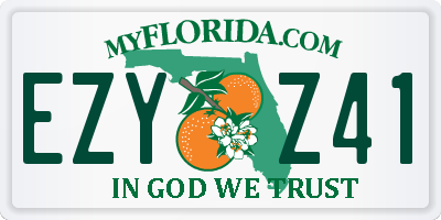 FL license plate EZYZ41