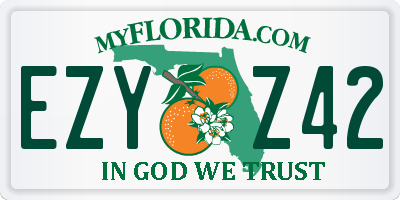 FL license plate EZYZ42