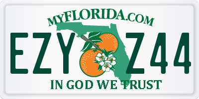 FL license plate EZYZ44