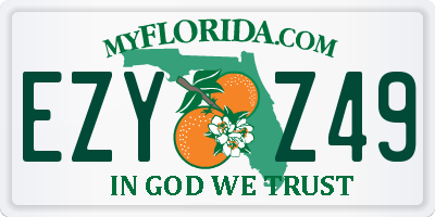 FL license plate EZYZ49