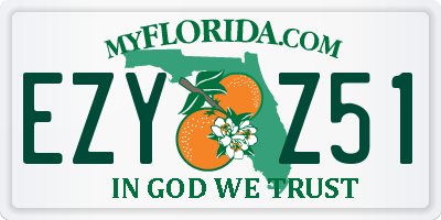 FL license plate EZYZ51