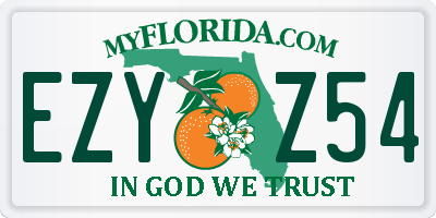 FL license plate EZYZ54