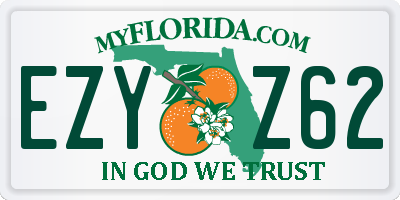 FL license plate EZYZ62