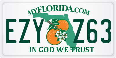 FL license plate EZYZ63