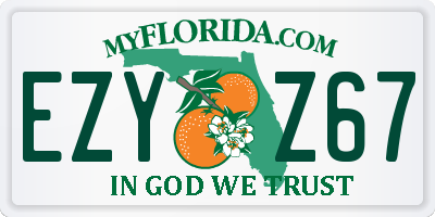 FL license plate EZYZ67