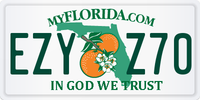 FL license plate EZYZ70