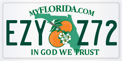 FL license plate EZYZ72