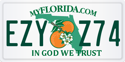 FL license plate EZYZ74