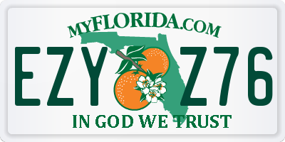 FL license plate EZYZ76