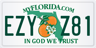 FL license plate EZYZ81