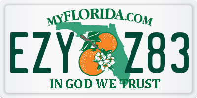 FL license plate EZYZ83