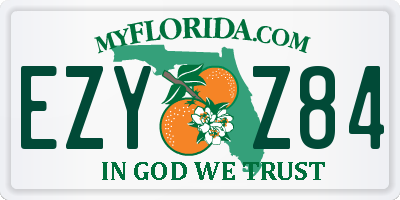 FL license plate EZYZ84