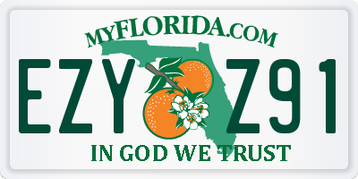 FL license plate EZYZ91