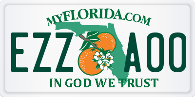 FL license plate EZZA00