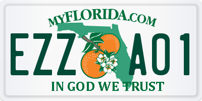 FL license plate EZZA01