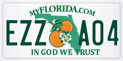 FL license plate EZZA04