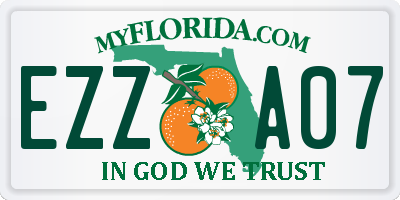 FL license plate EZZA07