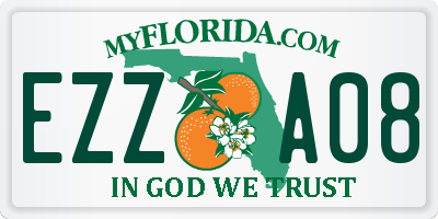 FL license plate EZZA08