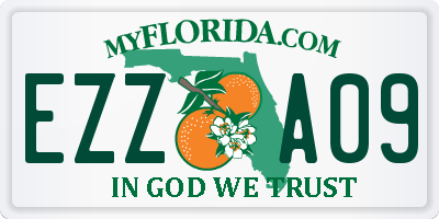 FL license plate EZZA09