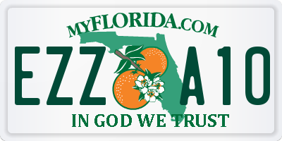 FL license plate EZZA10