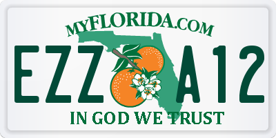 FL license plate EZZA12