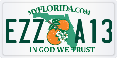 FL license plate EZZA13