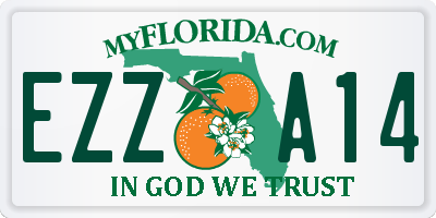 FL license plate EZZA14