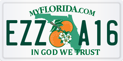 FL license plate EZZA16