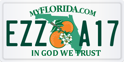 FL license plate EZZA17