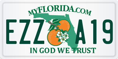 FL license plate EZZA19