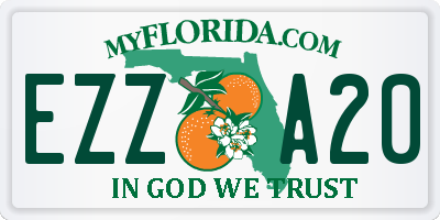 FL license plate EZZA20