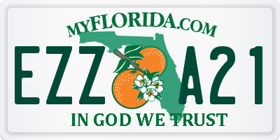 FL license plate EZZA21