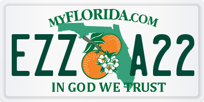 FL license plate EZZA22