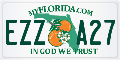 FL license plate EZZA27