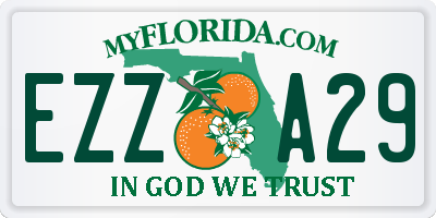 FL license plate EZZA29