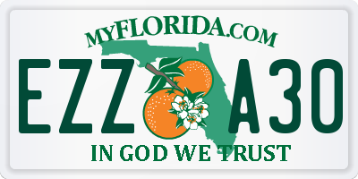 FL license plate EZZA30