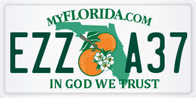 FL license plate EZZA37