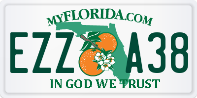 FL license plate EZZA38