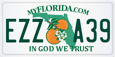 FL license plate EZZA39