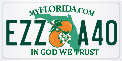 FL license plate EZZA40