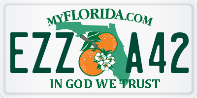 FL license plate EZZA42