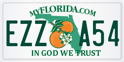 FL license plate EZZA54