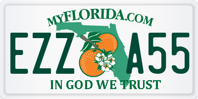 FL license plate EZZA55