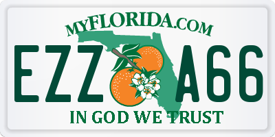 FL license plate EZZA66