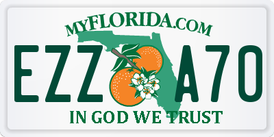 FL license plate EZZA70