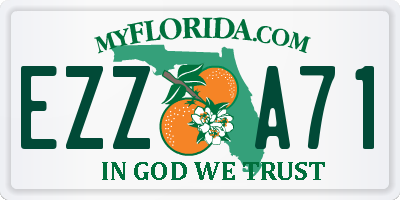 FL license plate EZZA71